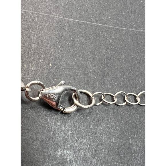 11mm Aquamarine beaded necklace with sterling silver clasp - Picture 5 of 11